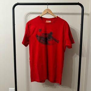 LARGE RED PUMA SOCCER SHIRT
